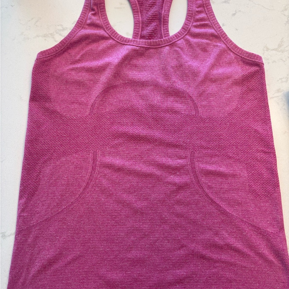 Lululemon Seamless Racerback Tank Top in Berry Pink